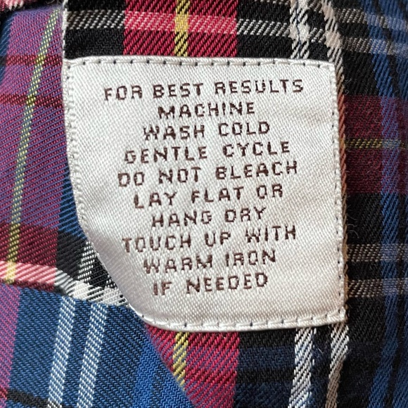 Peter Millar Men's Long Sleeve Button Down Blue Red Plaid Cotton Casual Shirt - Picture 9 of 9